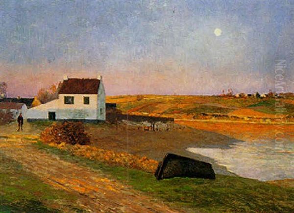 Bretagne - Le Hameau Oil Painting by Maxime Maufra