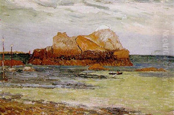 Barques A L'embouchure Du Trieux Oil Painting by Maxime Maufra