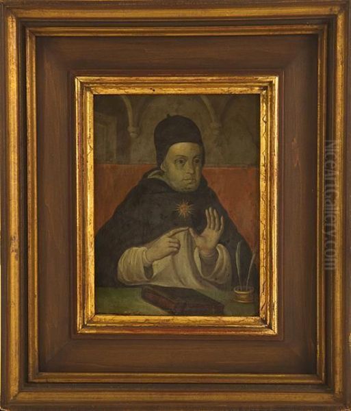 Saint Thomas Of Aquinas Oil Painting by Pedro Berruguete