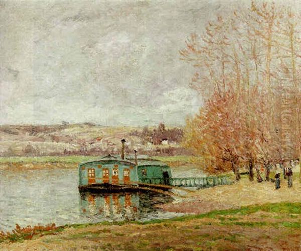 The Washerwoman's Boat Oil Painting by Maxime Maufra