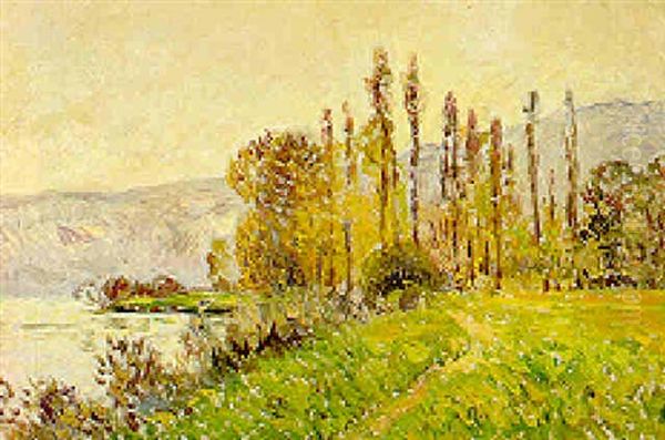 Les Bords De Seine Pres Giverny Oil Painting by Maxime Maufra