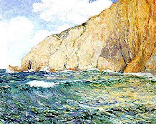 La Baie De La Chevre (l'estaque) Oil Painting by Maxime Maufra