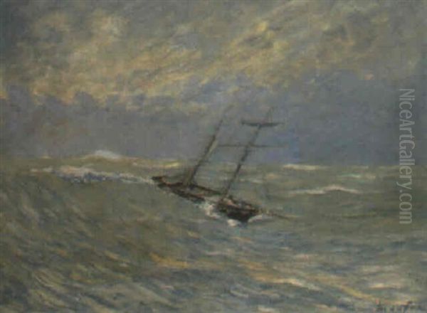 Voilier En Haute Mer Oil Painting by Maxime Maufra