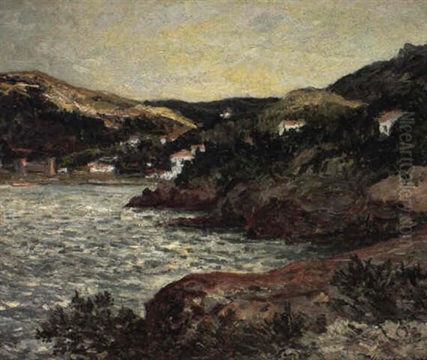 L'anse De Theoule, Alpes Maritimes Oil Painting by Maxime Maufra