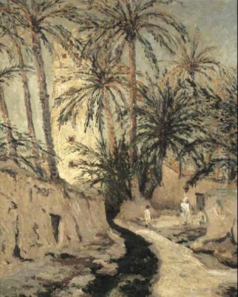 L'oasis De Biskra Oil Painting by Maxime Maufra