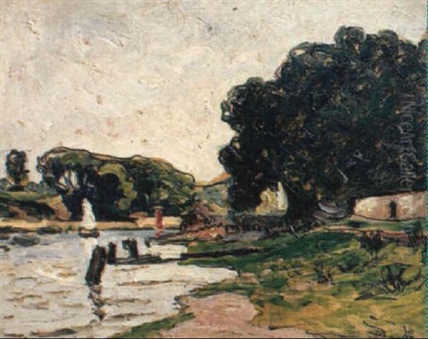 La Riviere De Landerneau Oil Painting by Maxime Maufra