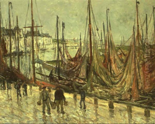 Le Port, Un Jour De Relache, Le Croisic Oil Painting by Maxime Maufra