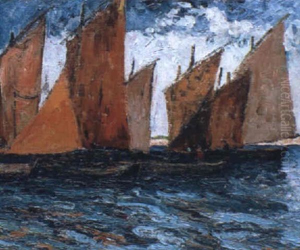 S,chage Des Voiles Oil Painting by Maxime Maufra