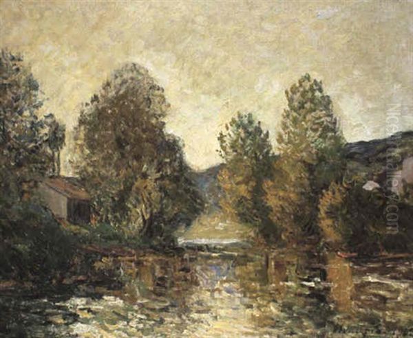 Paysage De Riviere Oil Painting by Maxime Maufra