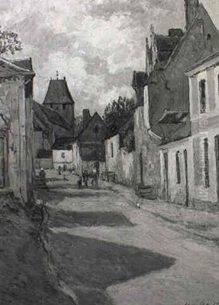 La Rue Barriere A Lavardin Oil Painting by Maxime Maufra