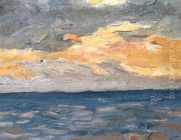 Mer Et Ciel Nuageux Oil Painting by Maxime Maufra