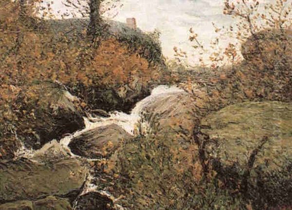 La Cascade De Saint-herbot Oil Painting by Maxime Maufra