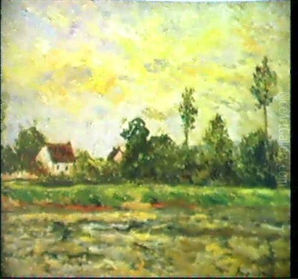 Bord De Riviere,                                            (la Seine Aux Andelys ?) Oil Painting by Maxime Maufra