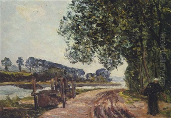 Au Bord De La Riviere D'auray, Bretagne Oil Painting by Maxime Maufra