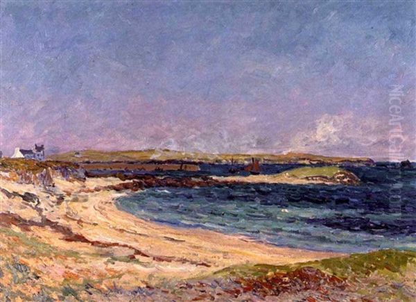 La Plage De Portivy, Presqu'ile De Quiberon Oil Painting by Maxime Maufra