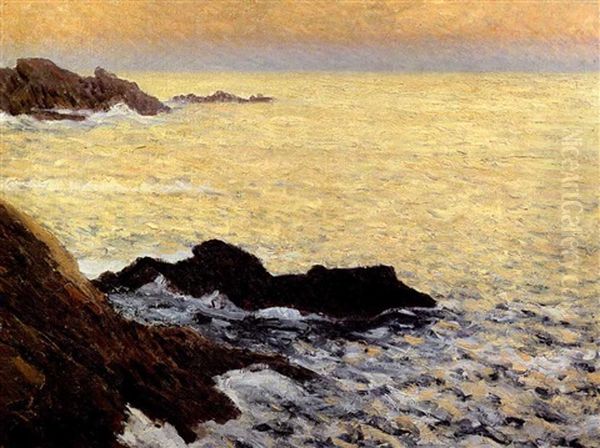 La Mer D'or - Quiberon Oil Painting by Maxime Maufra