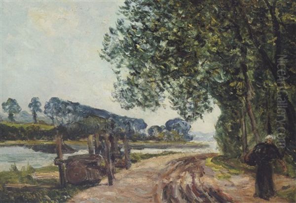 Au Bord De La Riviere D'auray,bretagne Oil Painting by Maxime Maufra