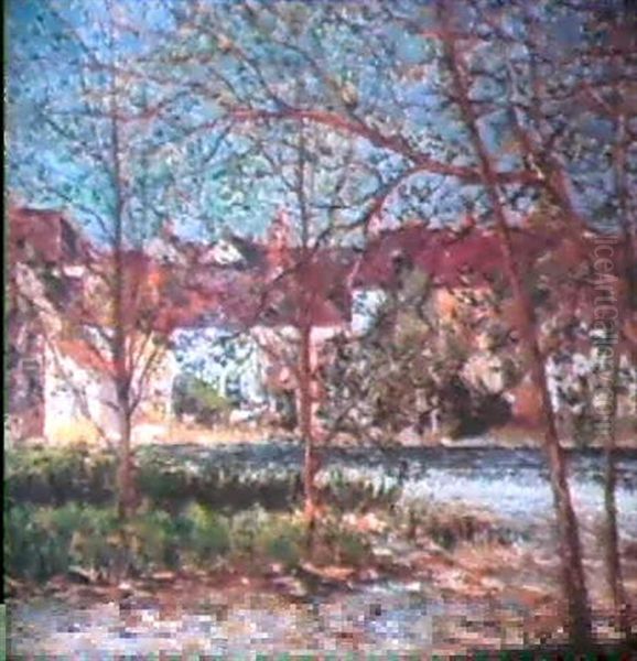 Le Loing A Nemours Oil Painting by Maxime Maufra