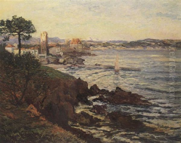 La Baie De La Napoule, Pres Cannes Oil Painting by Maxime Maufra