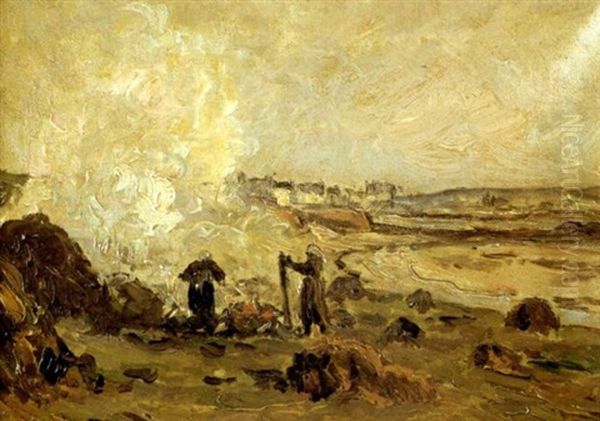 Les Bruleuses De Warech Oil Painting by Maxime Maufra