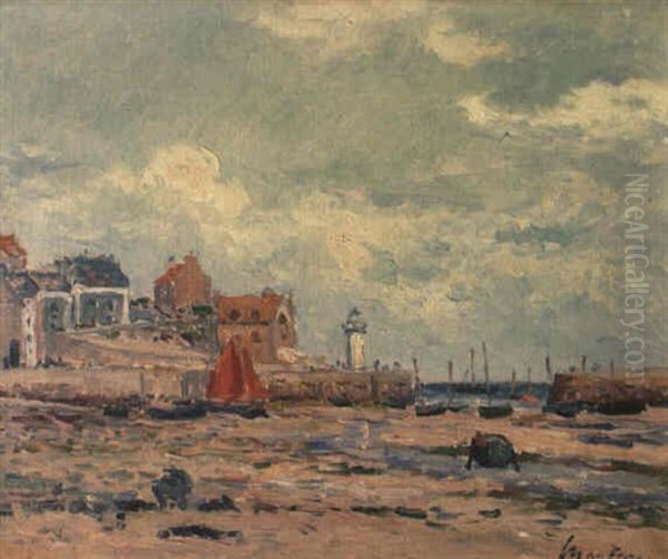 A Maree Haute Oil Painting by Maxime Maufra