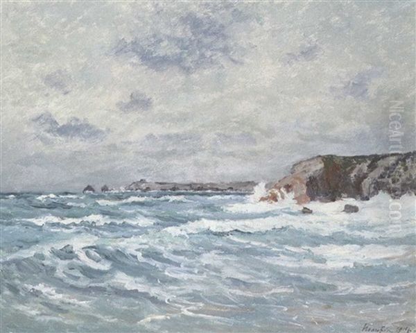 Port Bara (presqu'ile De Quiberon) Oil Painting by Maxime Maufra