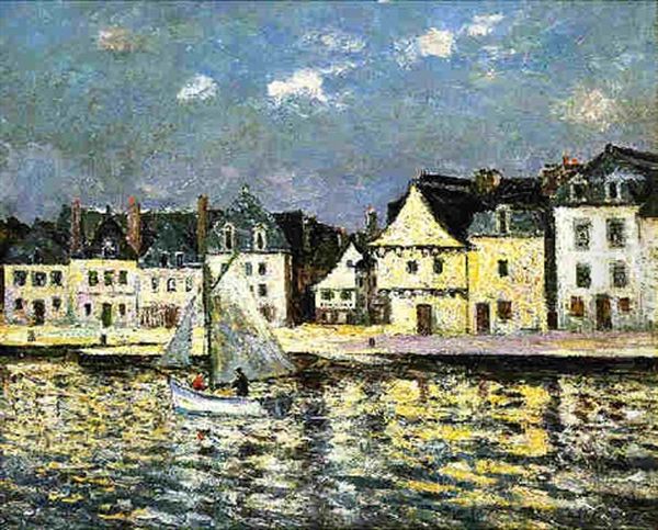 Le Port De Saint Goustan, Bretagne Oil Painting by Maxime Maufra