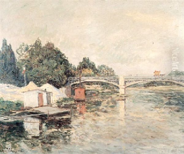 Le Port De Gournay Sur Marne Oil Painting by Maxime Maufra