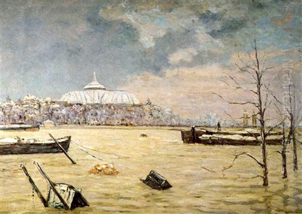 Les Inondations A Paris Oil Painting by Maxime Maufra