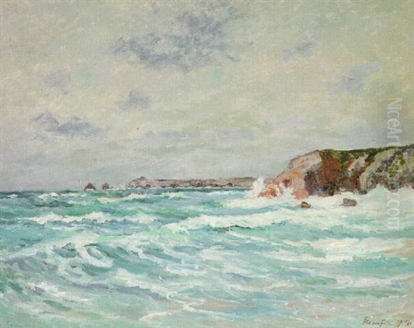 Port Bara, Presqu'ile De Quiberon Oil Painting by Maxime Maufra