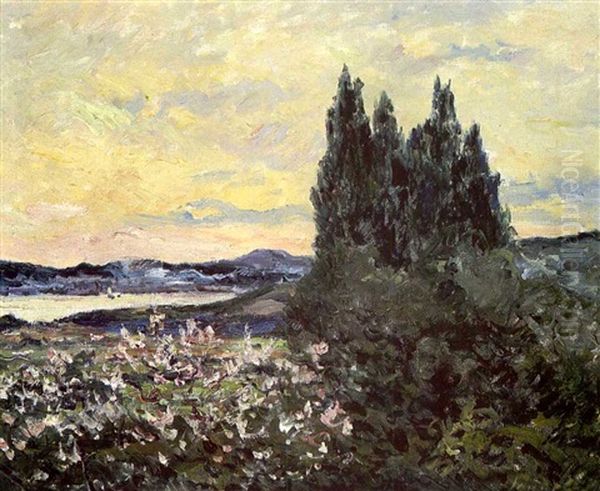 La Baie De St.-tropez, Le Soir Oil Painting by Maxime Maufra