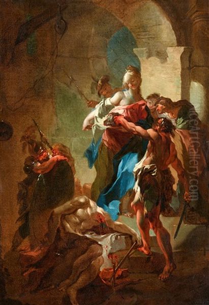 The Beheading Of John The Baptist Oil Painting by Franz Anton Maulbertsch