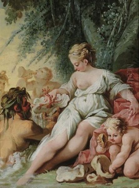 Venere Al Bagno Oil Painting by Franz Anton Maulbertsch