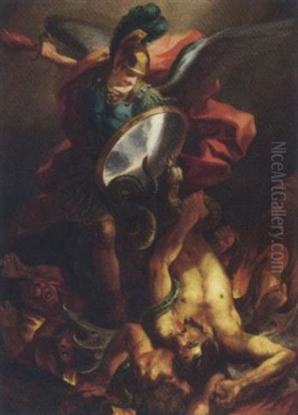 The Fall Of The Rebel Angels Oil Painting by Franz Anton Maulbertsch