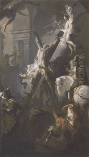 The Martyrdom Of Saint Andrew Oil Painting by Franz Anton Maulbertsch