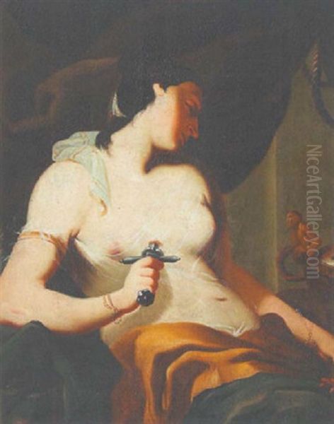 Tod Der Lucretia Oil Painting by Franz Anton Maulbertsch