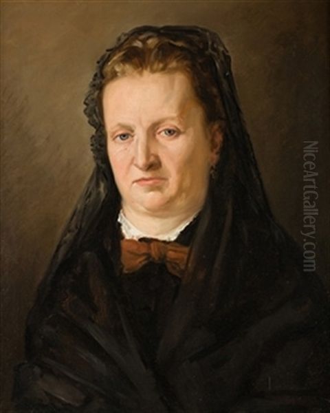 Retrato De Dona Magdalena Bosch Sureda Oil Painting by Bartolome Maura Y Montaner