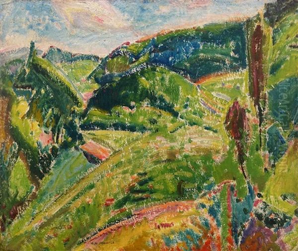 Bauernhof Oil Painting by Alfred Henry Maurer