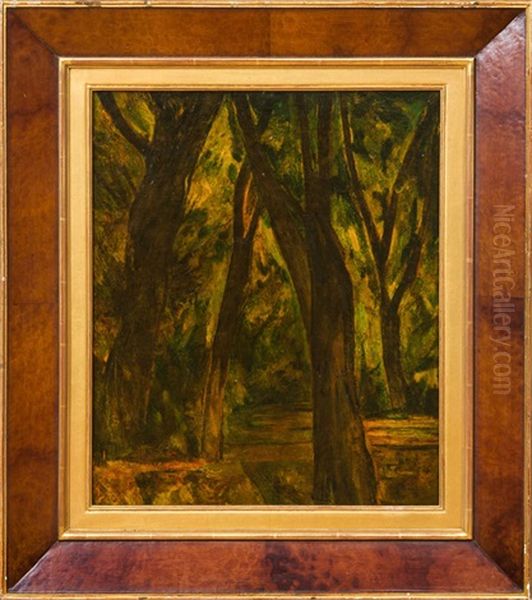 Wooded Landscape Oil Painting by Alfred Henry Maurer