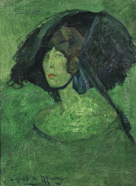 Green Lady Oil Painting by Alfred Henry Maurer