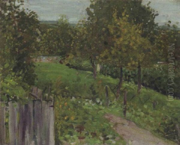 Paysage Avec Barrier Oil Painting by Alfred Henry Maurer