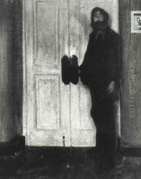 Man At The Door Oil Painting by Alfred Henry Maurer