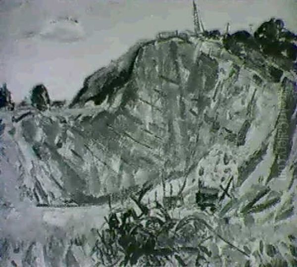 Quarry, Shadybrook                                          (circa 1925) Oil Painting by Alfred Henry Maurer