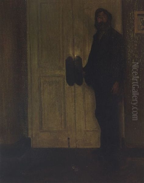 Man At The Door Oil Painting by Alfred Henry Maurer