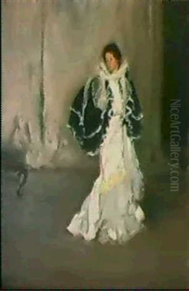 The Black Cape Oil Painting by Alfred Henry Maurer