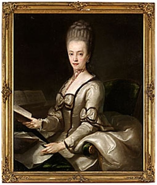 Anna Maria Von Krufft, F. Von Haan Oil Painting by Hubert Maurer