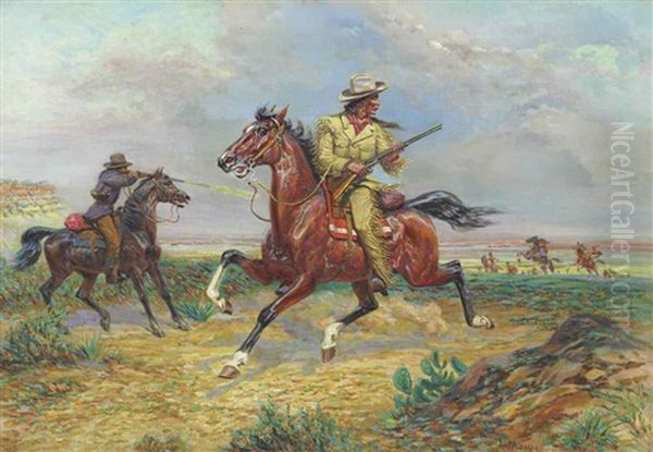 The Shootout Oil Painting by Louis Maurer