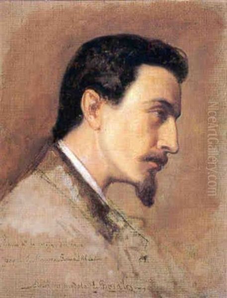 Retrato De Rosales Oil Painting by Gabriel Maureta y Aracil