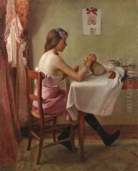 Le Petit Dejeuner De La Jeune Servante Oil Painting by Charles Maurin