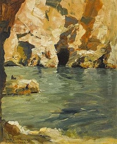 Felsen Auf Capri Oil Painting by Hans Maurus